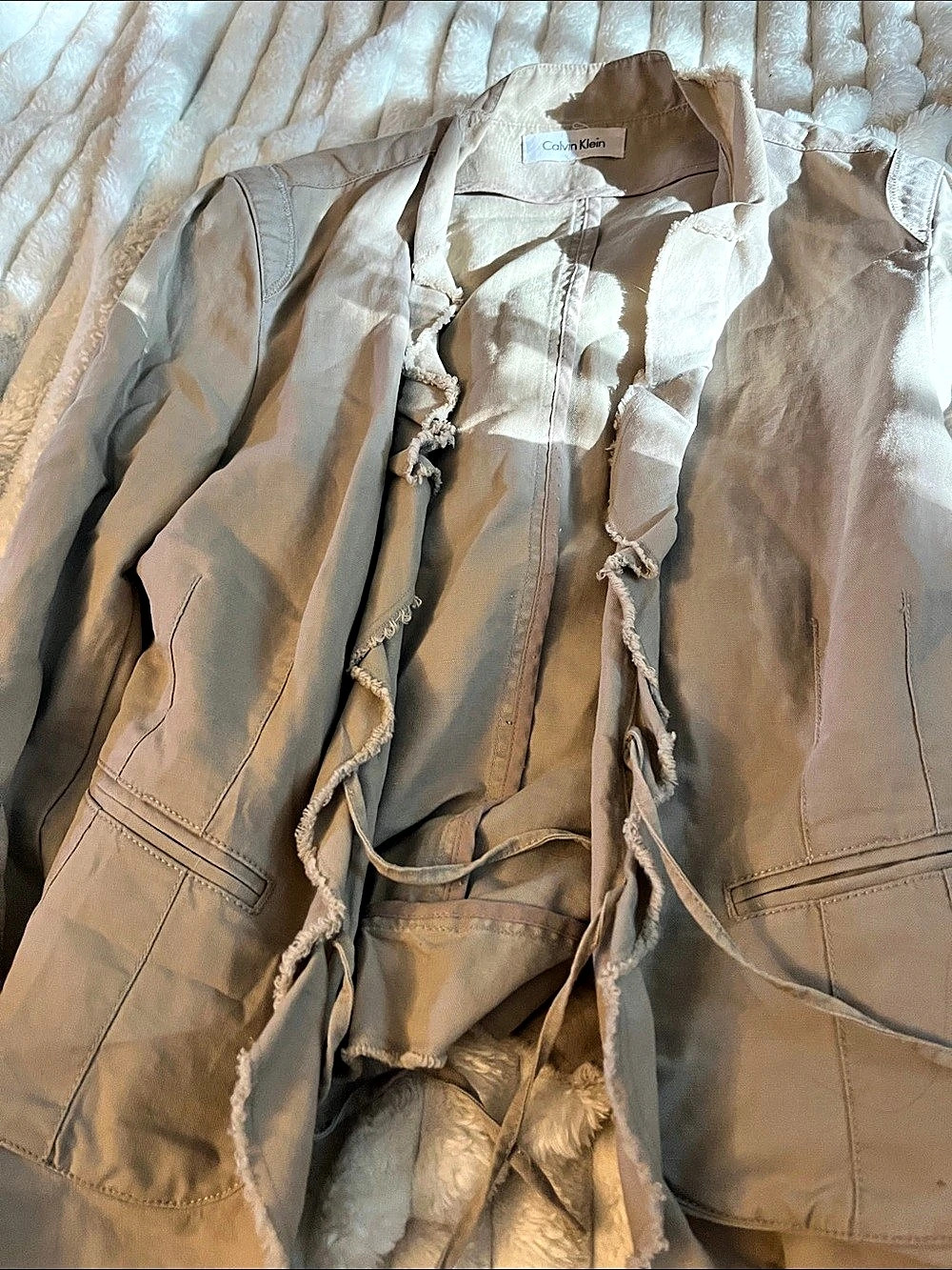 Calvin Klein Utility Jacket in Beige